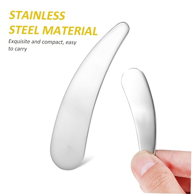 Compact Beauty Spatula Set - 2pcs Reusable Metal