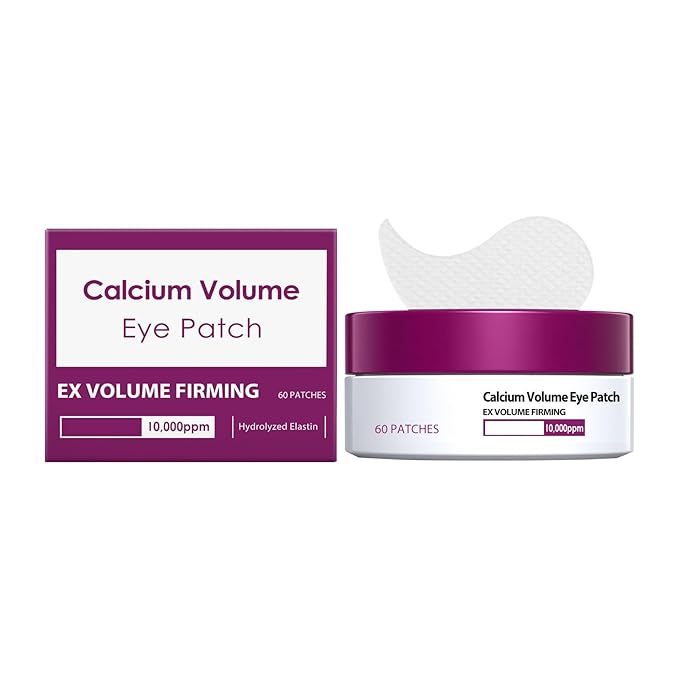 0BtunkIMQH Eye Patches Masks, Calcium Volume Eye Patches For Under Eye Puffiness, Collagen Deep Hydrating Eye Treatment For Men & Women(60 Patches) (2)