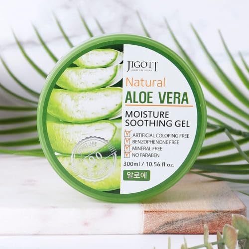 Ekais K-Beauty Aloe Vera Soothing Gel 300ml, Hydrating Aloe Moisturizer for Face & Body, Lightweight Non-Greasy After Sun Calming Gel