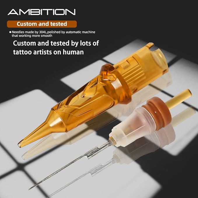 Ambition Glory Tattoo Cartridges #10 Bugpin 3RL Needles Disposable 20pcs 0.3mm 3 Round Liner for Rotary Tattoo Machine Supply