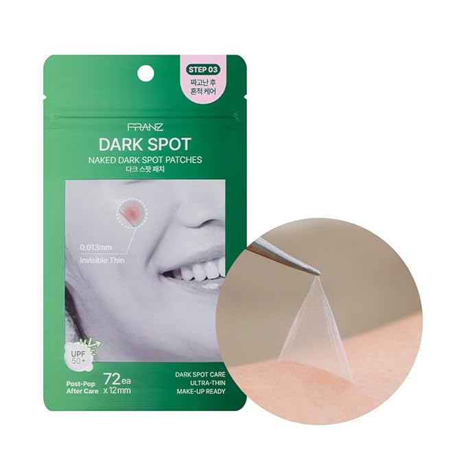 FRANZ Dark Spot Pimple Patches for Acne Marks & Post Acne Spots, Invisible Thin Pimple Spot Treatment, Makeup-Friendly with UV Protection – 72 Patches (Value Pack)