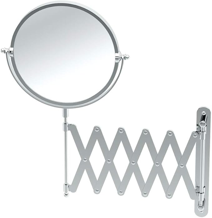Gatco 1439C Accordian Arm Wall Mount Mirror, Chrome