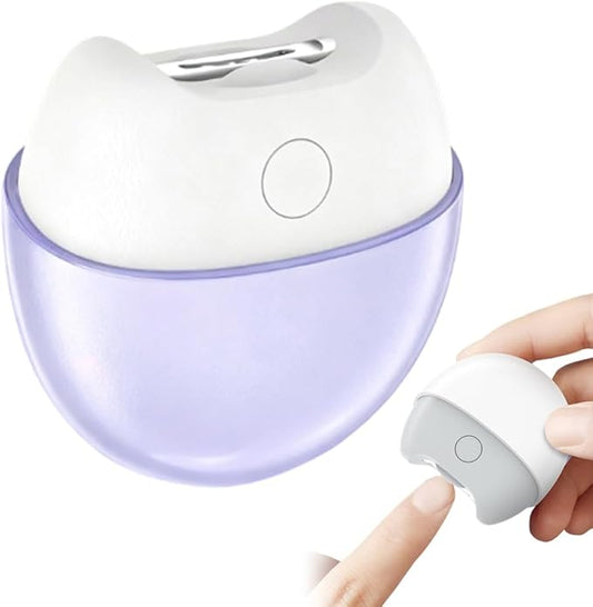 2026 New Electric Nail Clippers, 3 in 1 Automatic Electric Nail Clipper Nail Trimmer, Electric Toenail Clippers with Light and Nail Scraps Storage, Nail Care Tool for Thick Nails (Purple)