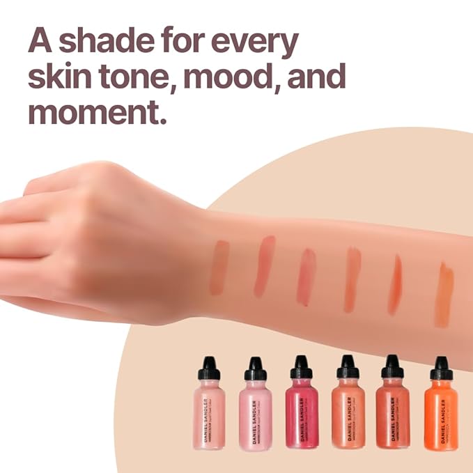 Daniel Sandler WATERCOLOUR LIQUID ILLUMINATOR - 'GRACE' 15ml – Shimmer Liquid Blush for Cheeks Make up, Highlighter – Oil-Free, Lightweight, Buildable & Long-Lasting for Cheeks & Lips