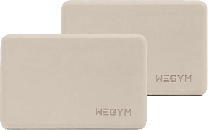 WeGym Yoga blocks with Anti-Slip, Comfortable Grip, Sturdy Sides for Secure Workouts at Home, for Yoga, and Pilate Training