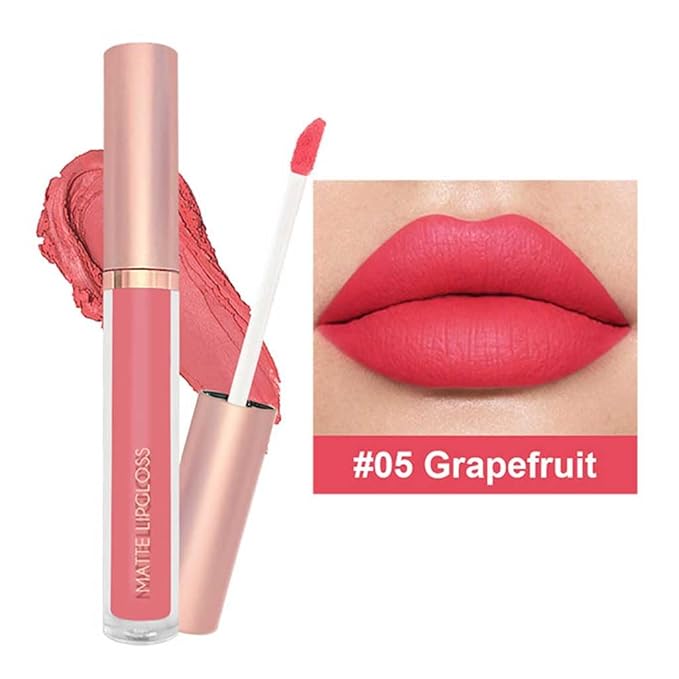 BestLand 6PCS Nude & Coral Liquid Lipstick Set, Matte Lip Gloss Long Lasting Waterproof, Lightweight Full Coverage Lip Color Collection with Nude Rose Peachy Coral Bright Red Shades for Daily Makeup