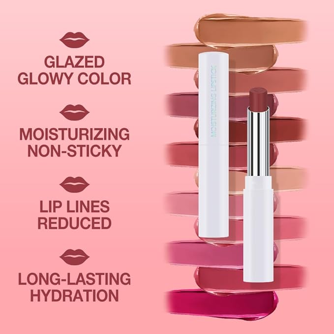 HHLTOH 1Pcs Tinted Lip Balm Moisturizing Lipstick – Waterproof Hydrating Matte Lip Balm for Women, Creamy Natural Color Stain for Dry Lips, Soft Matte Finish with Subtle Scent (#06 Vivid Rose Red)