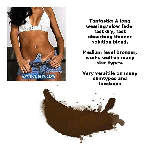 Tampa Bay Tan Tan Alchemy Tanfastic E Blend Darkest 12.5% DHA Sunless Airbrush Spray Tanning Solution 32 oz