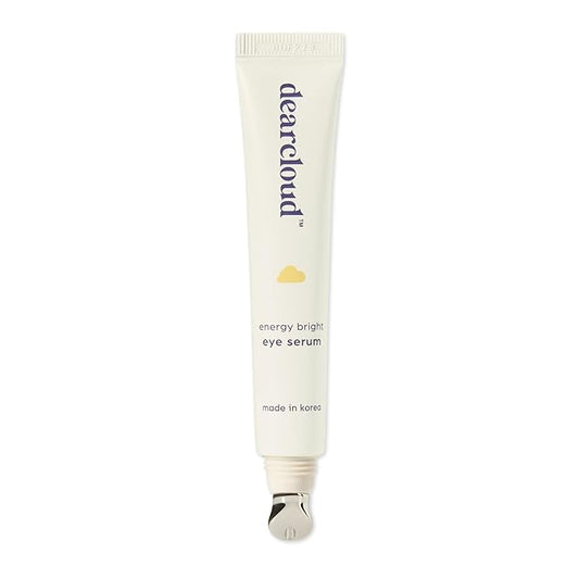 dearcloud Energy Eye Serum – Under Eye Serum for Puffiness and Bags with Vitamin C & Dipeptide-2 – Korean Skincare for Dark Circles (.68 fl oz)