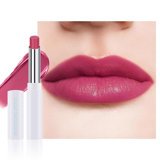 HHLTOH 1Pcs Tinted Lip Balm Moisturizing Lipstick – Waterproof Hydrating Matte Lip Balm for Women, Creamy Natural Color Stain for Dry Lips,Soft Matte Finish with Subtle Scent (#10 Rose Pink)