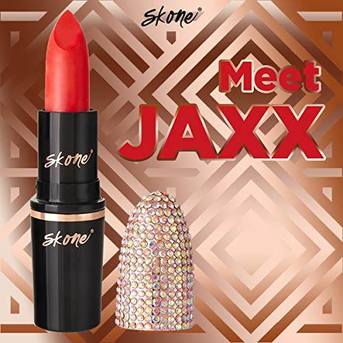 Skone Cosmestics | Charm Collection | Luxe hydrating Lip Stick | Vegan Formula | Infused with Vitamin E | Long Lasting Lightweight Lip Balm | Color - Jaxx