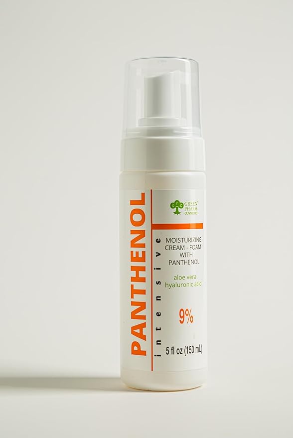 9% Panthenol Foam Spray, Vitamin B5 + Deep Moisturizing Hyaluronic Acid After Sun Care, After Tattoo Care, Hair Transplant & Baby Rash Relief, 5 Oz / 150 ml