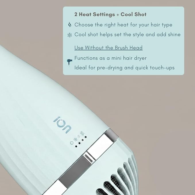 Taiff Blow Dryer Brush | 2 in 1 Hot Air Brush and Hair Dryer with Tourmaline and Ionic Technology | 1200W Fast Drying DC Motor | Removable Head | Hair Styling Tool for Smooth Frizz Free