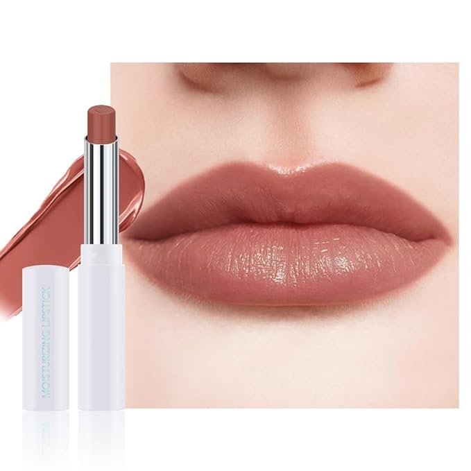 HHLTOH 1Pcs Tinted Lip Balm Moisturizing Lipstick – Waterproof Hydrating Matte Lip Balm for Women, Creamy Natural Color Stain for Dry Lips, Soft Matte Finish with Subtle Scent (#03 Bean Paste Brown)