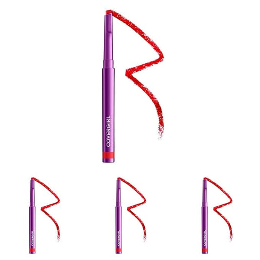COVERGIRL Simply Ageless Lip Flip Liner, Devoted Red, Pack of 4