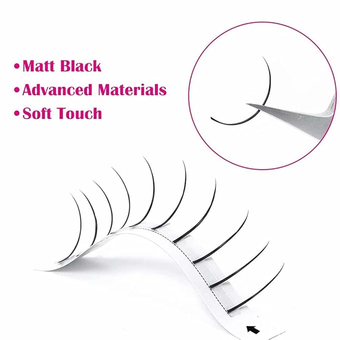 Spike Lash Extensions Premade Fairy Eyelashes Black Eyelash Spikes Extensions Single Thick Lash Cluster Lash Spikes Extensions Individual Lashes (D Curl 10mm)