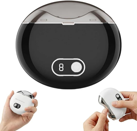 3-in-1 Automatic Electric Nail Clipper with LED Light & Storage, 2026 Upgraded Nail Trimmer for Seniors and Adults – Portable, Low Noise, Ergonomic Toenail & Fingernail Grooming Kit (Black)