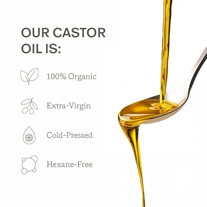 Third Layer Night Oil – 100% Organic Cold-Pressed, Hexane-Free, Extra Virgin Castor Oil with Magnesium & Frankincense, Body Serum for Skin Hydration & Evening Self-Care (14 fl oz)