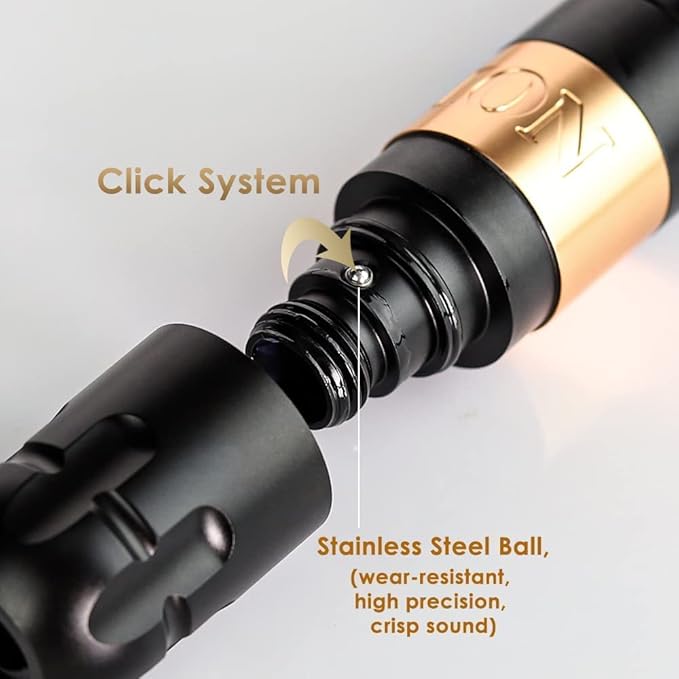 Ambition Soldier Rotary Battery Pen Tattoo Cartridge Machine with 2400mAh Wireless Power Coreless Motor Digital LED Display Tattoo Equipment Supply for Tattoo Artists (Polish Red)