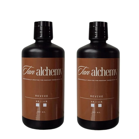 Tampa Bay Tan, Tan Alchemy, Revive Anti-Aging Med 9% DHA Sunless Airbrush Spray Tanning Solution 2-32 oz bottles (64 Ounce)