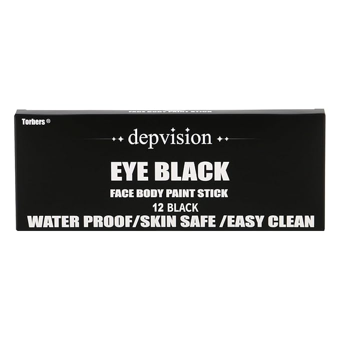Depvision Eye Black Face Paint Stick for Sports,Waterproof Eye Black Baseball Gifts,Softball Football Face Body Paint for Halloween Makeup Colors Anti-Glare