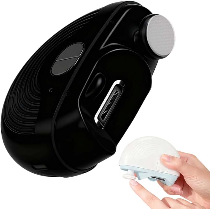 Electric Nail Clippers for Fingernails Toenails, 2026 New Automatic 2 in 1 Nail Trimmer with LED Light Cordless, Clip Storage, Rechargeable Nails Clippers for Adults Seniors (Black)