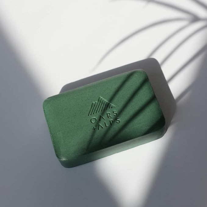 Oars + Alps Peppermint Charcoal Exfoliating Bar Soap for Men, Deep Cleaning & Exfoliating Soap, Made with Clean Ingredients, All Skin Types, Cruelty Free, Paraben Free, Travel Size, 1pk, 6oz