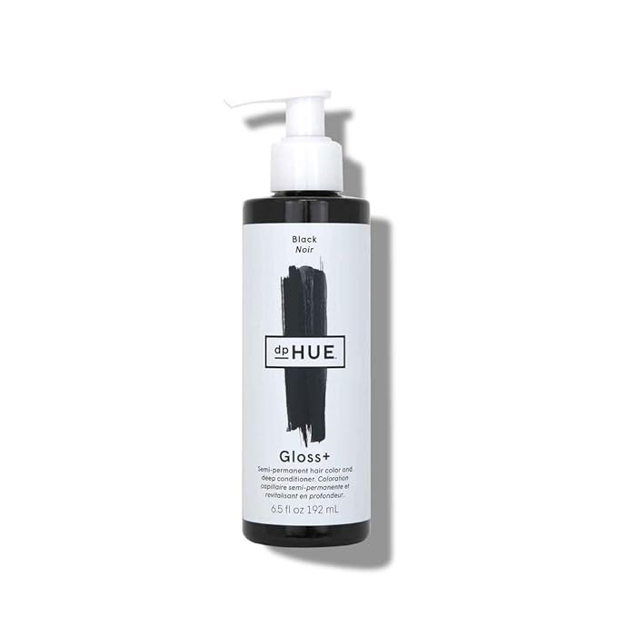 dpHUE Gloss+, Black - 6.5 oz - Semi-Permanent Hair Color & Conditioner - Paraben, SLS & SLES Sulfate Free - Vegan, Leaping Bunny Certified