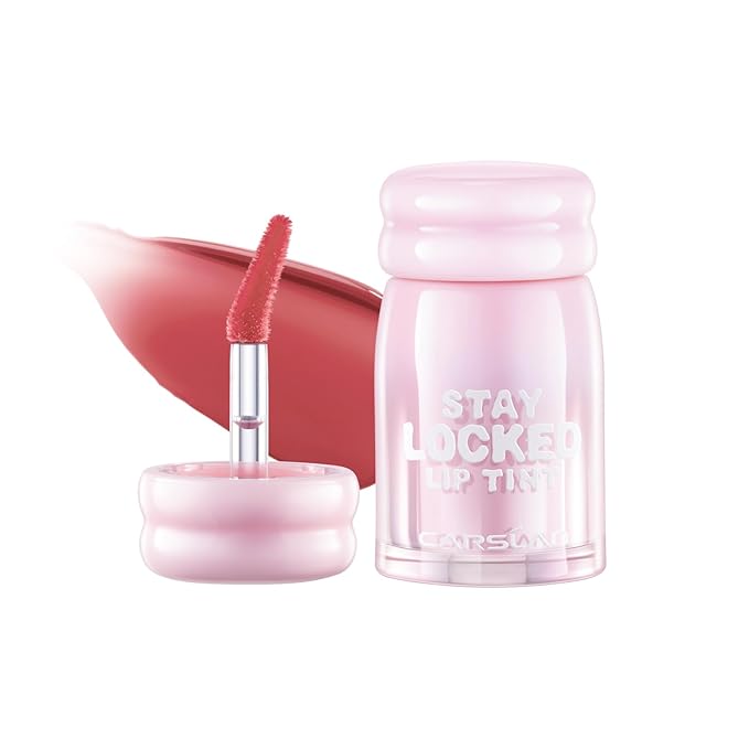 CARSLAN Stay Locked Lip Tint, Quick-Dry Long Lasting Transfer Proof Matte Lip Stain, Moisturizing Glow-Boosting Lightweight Lipstick (01)