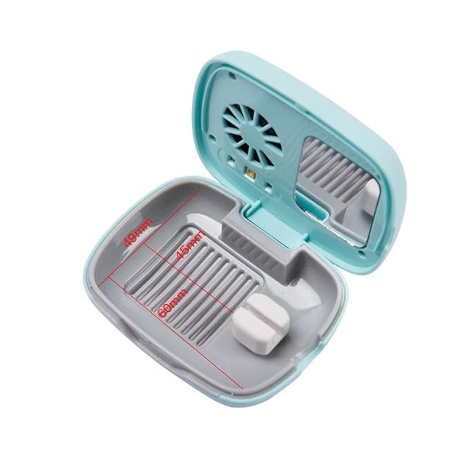 Rechargeable Mini Toothbrush Cover with Fan and USB cord for Travel or Home, Long Battery Life and Improved Case Ventilation FOR Better Disinfection (White)