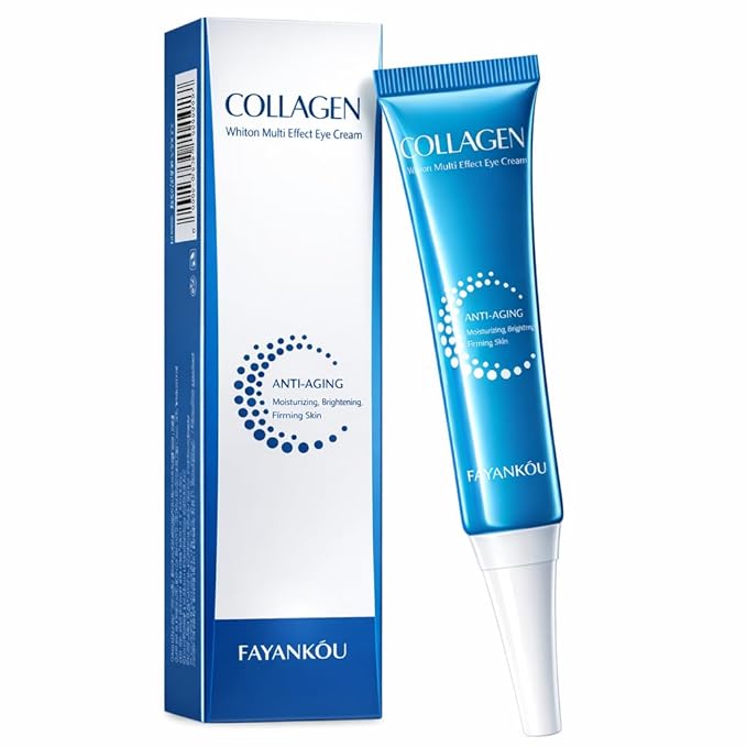 SHAIVII Collagen Eye Cream with Nicotinamide for Dark Circles & Puffiness, Under-Eye Firming Moisturizer with Hyaluronic Acid & Glycerin, Anti-Wrinkle Care for Men & Women