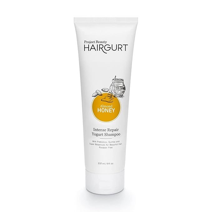 Almond Honey Intense Repair Yogurt Shampoo – Deep Moisturizing Cleanser for Dry & Damaged Hair – Sulfate-Free, Natural Ingredients, 8 oz