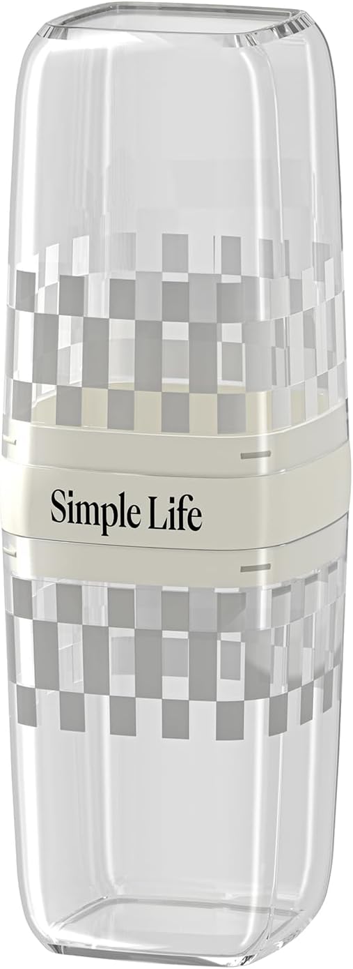 Travel Toothbrush Cup, Toothbrush Holder with Cover, Portable Travel Toothbrush Holder, Toothbrush Case and Carrier for Bathroom School Business Trip (White)