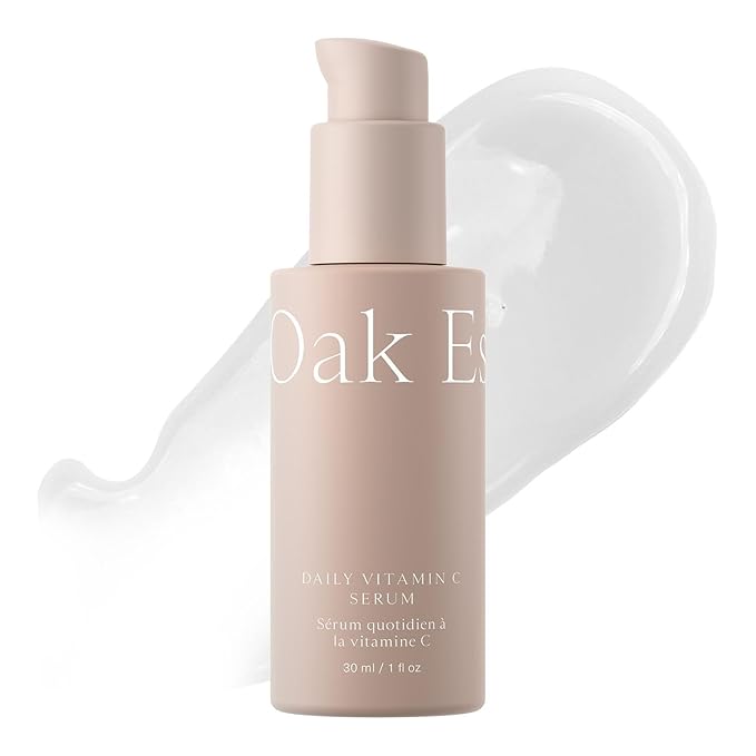Oak Essentials Daily Vitamin C Serum | Face Serum for Even Skin Tone with Stable Vitamin C, Squalane & Plankton Extract, 1 Oz