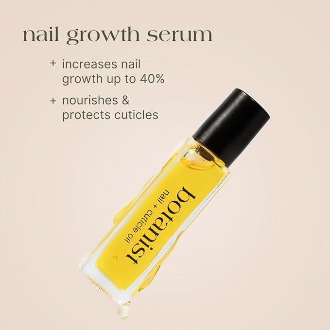 Botanist Nail Rescue Kit | Nail Strengthening Polish + Growth Serum | Grow and Strengthen Nails Damaged from Acrylics, Dip, and Gel Manicures | Non-Toxic, 84% Plant Based, 21-Free & Vegan (Nude)