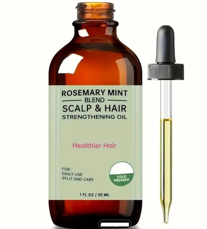 Organics Rosemary Mint Scalp & Hair Strengthening Oil for All Hair Types, Hair Treatment Oils, Hair Styling Serums, Hair Serum (Pack of 1, Total 30Ml / 1 Fl Oz)