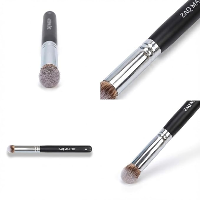 ZAQ Highlight Brush/Nose Shader, Mini Under Eye Concealer Brush for Blending Liquid Cream Flawless Powder Cosmetics Buffing Stippling Concealer
