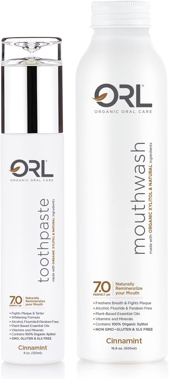 ORL Natural & Organic Mouthwash Uniquely Formulated to Clean Your Mouth Whiten Your Teeth Strengthen Tooth Enamel