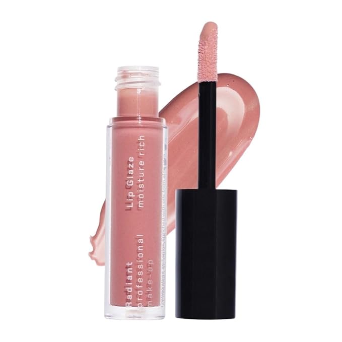 Radiant Professional Lip Glaze (15 Shades) - Ultra-Glossy, Non-Sticky & Long-Lasting Lip Gloss for Women - High Shine Hydration - Vegan & Moisturizing for Soft, Nourished Lips - (06 HAZELNUT)