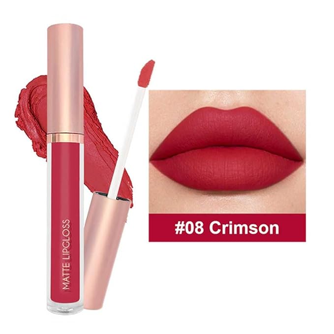 BestLand 3PCS Bold Seductive Red Liquid Lipstick Set, Matte Lip Gloss Long Lasting Waterproof, High Pigment Smudge Proof Lip Color with Chill Crimson Rust Shades for Night & Glam Makeup
