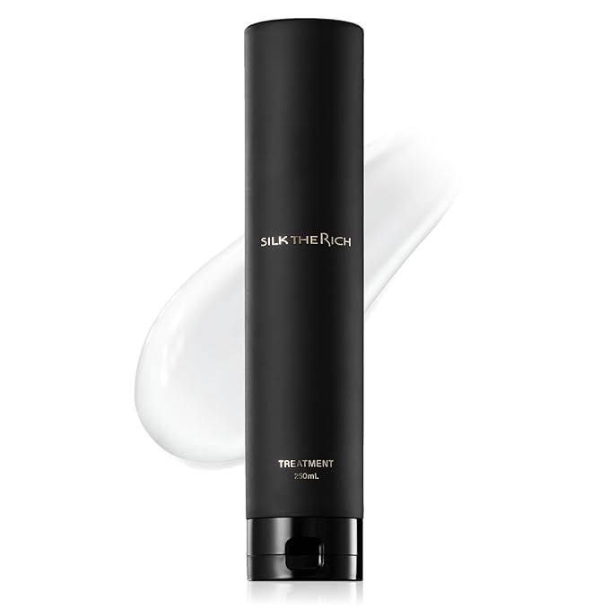 SILK THE RICH Treatment Conditioner, Moisturizing & Repairing Hair Conditioner for Women & Men, For Color-Treated Hair & Dry, Itchy Scalp, Sulfate-Free, Paraben-Free, Black (8.5 fl oz, 250 ml)