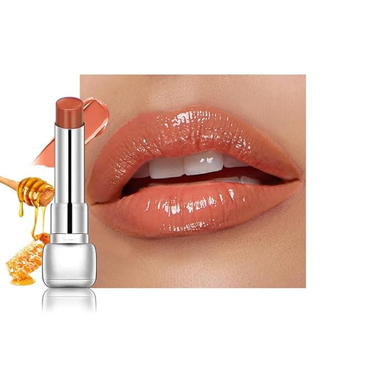 HHLTOH Bright Orange Plumper Moisturizing Butter Lipstick for Women, Natural Tinted Lip Balm Shine Nourishing Hydrating Lip Gloss Stain for Dry Lips, Lightweight Lip Liner Care Makeup,Vegan 1Pc Orange