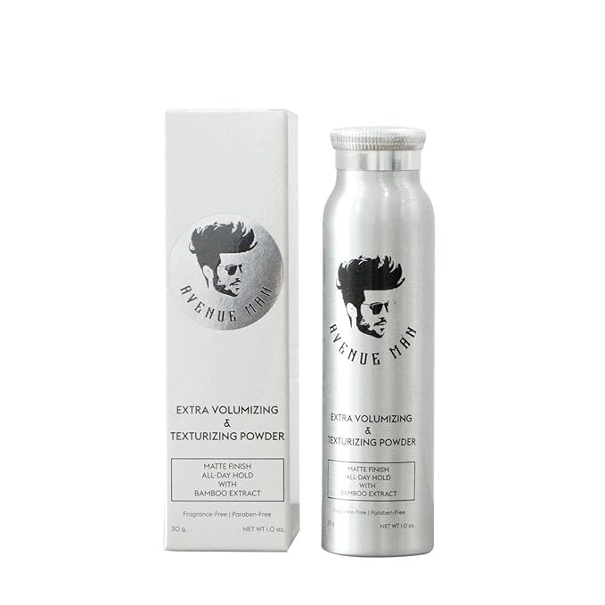 Avenue Man Extra Volumizing & Hair Texture Powder for Men - Matte Finish Hair Styling Powder For Men - All-Day Hold, Bamboo Extract Texturizing Dust - No Shine Volumizing Boost