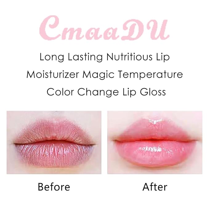 evpct 2Pcs Clear Color Changing PH Tinted Lip Changing