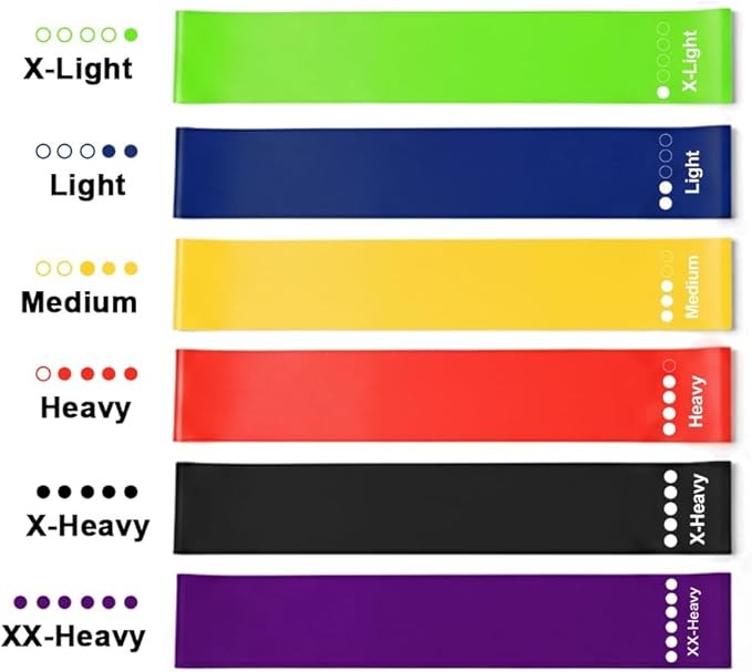 Resistance Bands Set for Exercise, 6 Levels Workout Bands with Yoga Straps for Strength Training, Sports, Fitness, Leg Workouts
