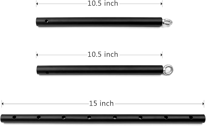 Black 2 Rings Exercise Expandable Workout Spreader Bar