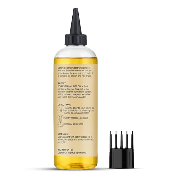 Botanic Hearth Hair Oil for Hair Growth & Home Hair Perm Kit | Strengthening Dry, Frizzy, Damaged Hair & Scalp Treatment | Castor Hair Oil – 6.7 Fl Oz
