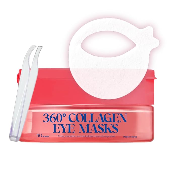 SOMISOME 360° Collagen Eye Masks – Korean Under Eye Patches with Bakuchiol Retinol, Fine Lines & Wrinkle Care, Dark Circle Treatment, 50 Masks