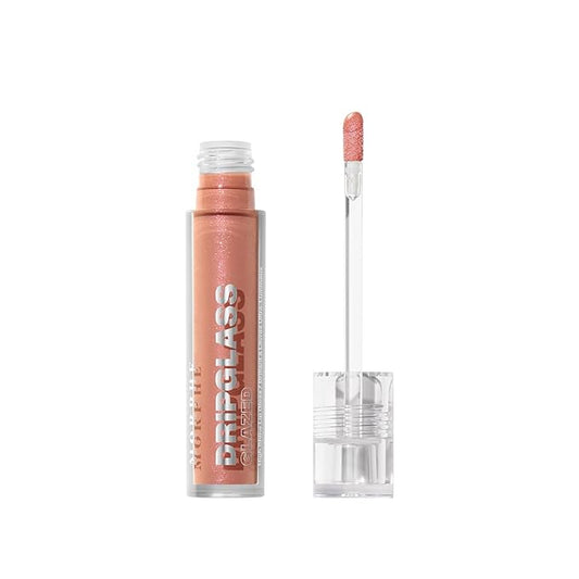 MORPHE Dripglass High Shine Lip Gloss - Semi-Sheer or Full Coverage Lip Color with Glass-Like Shine and Nonsticky Finish - Infused With Squalane & Vitamin E - Beige Beam (0.13 Fl Oz)