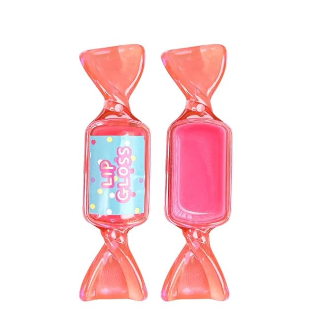M&U MAKE YOU UP MU 6pc Candy Sweet Lip Gloss Set for Kids - 1 Straight Stick, 2 Ice Cream and 2 Candy Balms, Non-Toxic Girls Birthday Gift, Fun Theme Party Favors